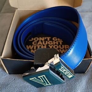 Blue Belt with Silver Buckle